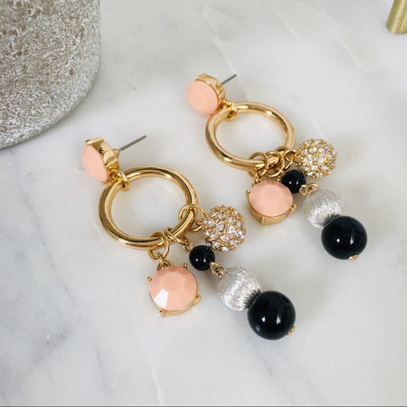 ANN TAYLOR Fireball Charm Drop Hoop Earrings - Picture 4 of 7